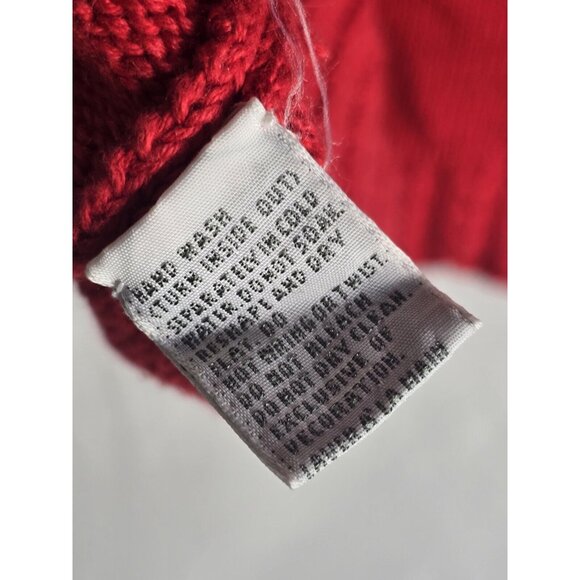 Marisa Christina 1994 Christmas Sweater Size Medium Red Teddy Bears Mock Neck - Picture 12 of 14